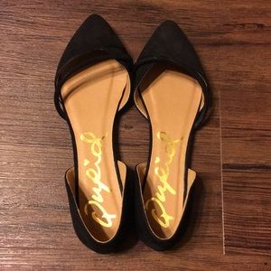 NWOT Black Suede Flats size 7 1/2